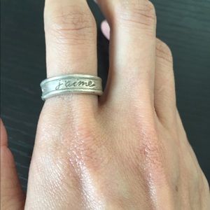 Sterling Silver ring with French “all that I love”